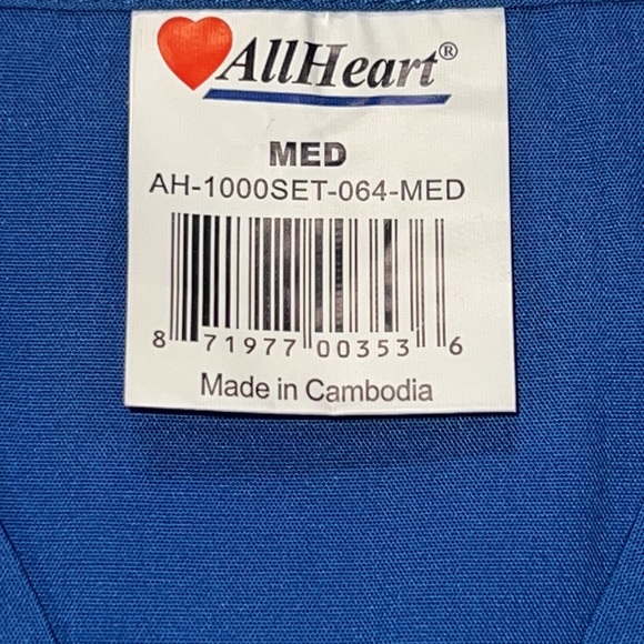 AllHeart V-Neck Top & Drawstring Pant Scrub Set - Picture 5 of 11